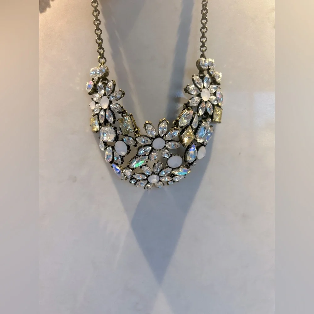 Cluster Rhinestone Necklace - Picture 2 of 4